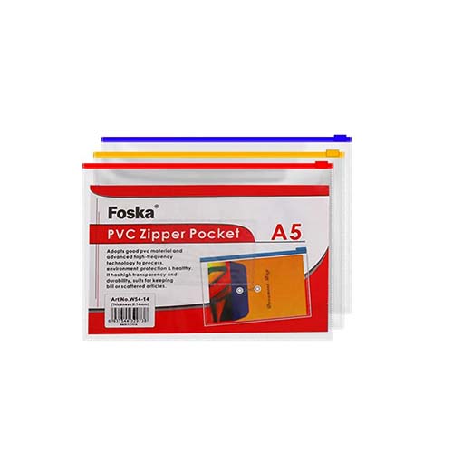 FOSKA A4 PVC ZIPPER POCKET W56-