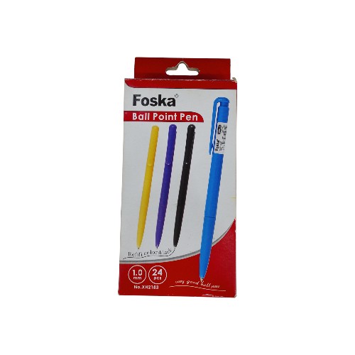 FOSKA BALL PEN BLACK 24PCS XH21