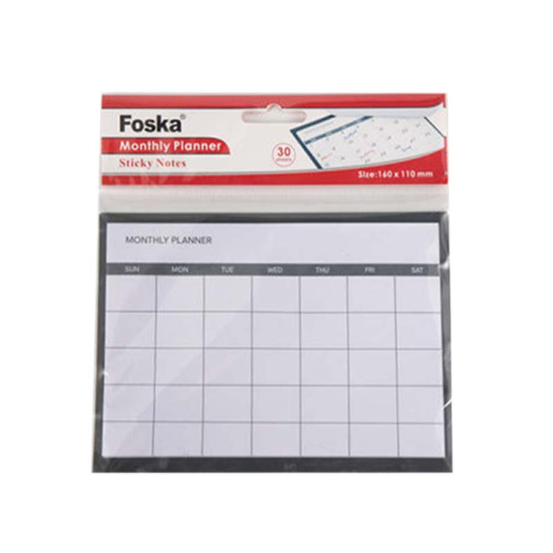 FOSKA MONTHLY PLANNER STICKY NO