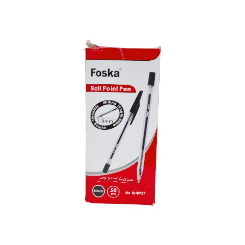 FOSKA BALL PEN 50PCS BLACK XH09