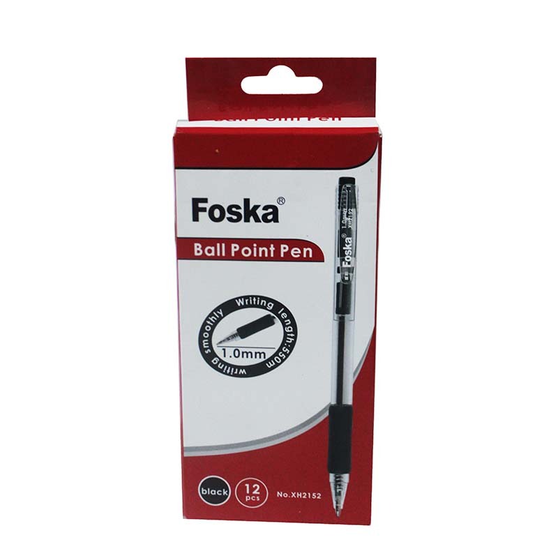 FOSKA BALL POINT PEN 12PCS BLAC