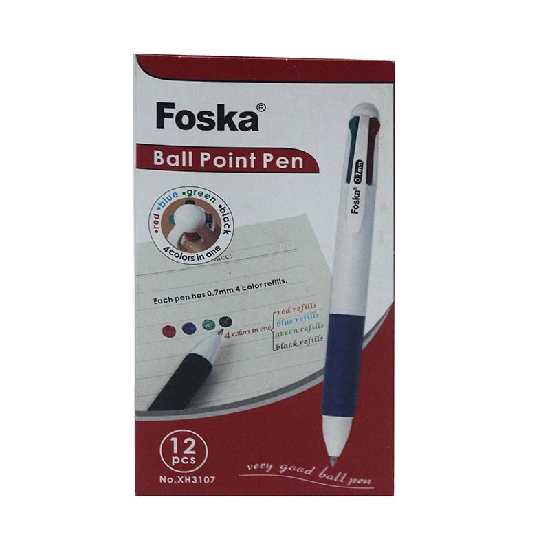 FOSKA BALL POINT PEN 4IN1 12PCS