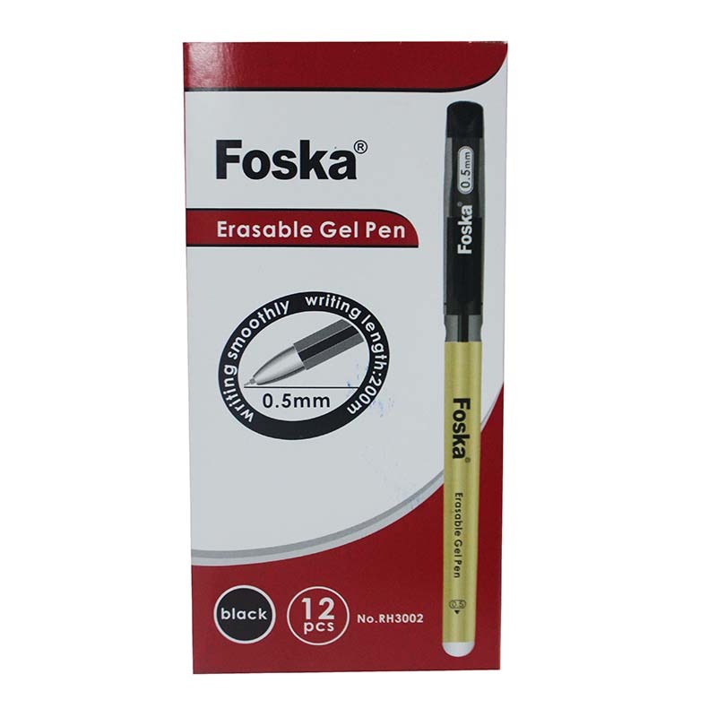 GEL PEN ERASABLE FOSKA 0.5MM 12