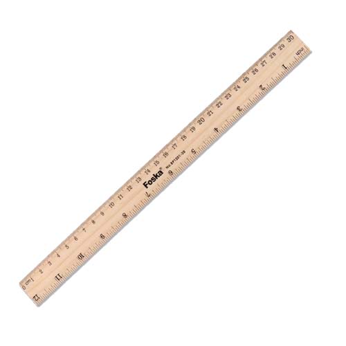 FOSKA RULER 30CM WOODEN BP1201