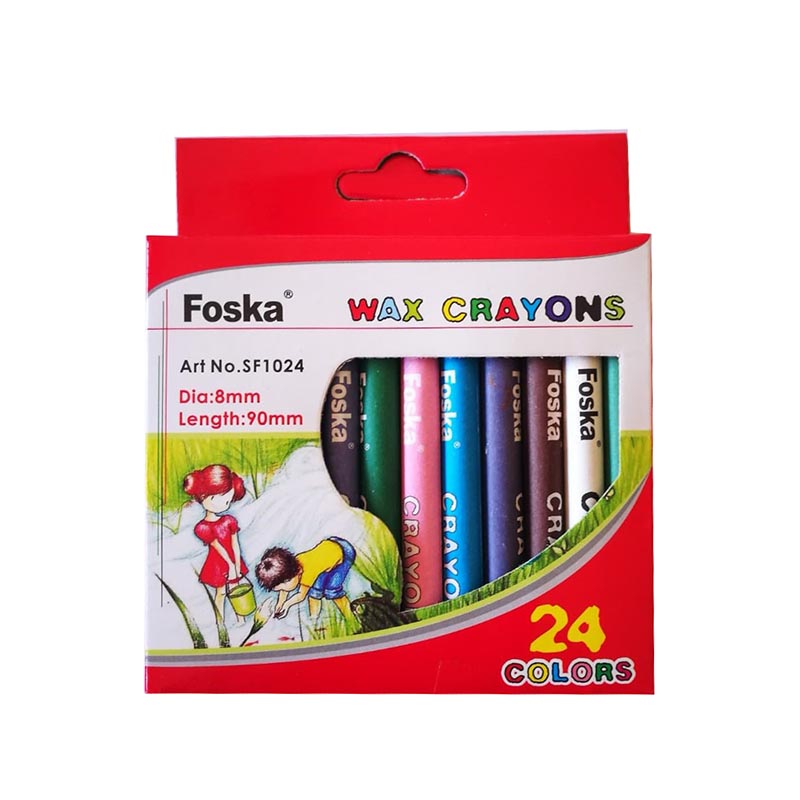 FOSKA CRAYONS WAX 24PCS SF1024