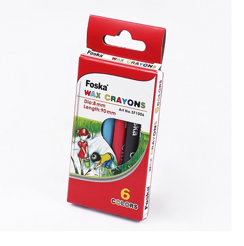 FOSKA CRAYONS WAX 6PCS SF1006