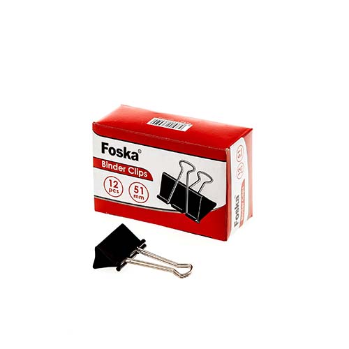 FOSKA BINDER CLIPS 51MM 12PCS 8