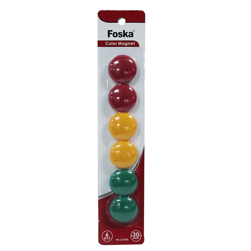 FOSKA MAGNET COLOR 30MM 6PCS JZ