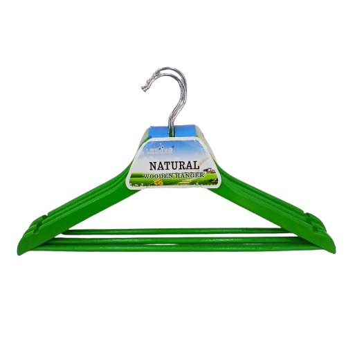 WOODEN HANGER CLRS 3PCS 8032