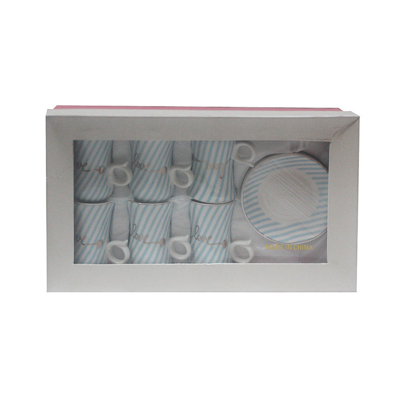 TEA CUP SAUCER PLATE 6PCS SET Q