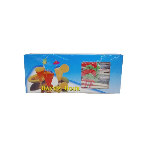 PLASTIC STRAW HAPPY HOUR 50PCS