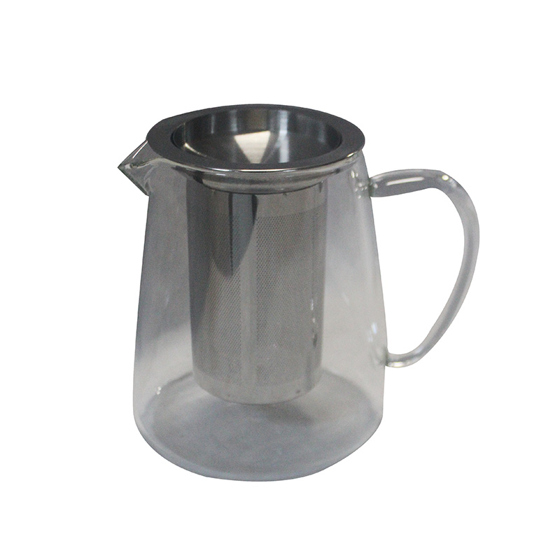 TEA POT GLASS W-STRAINER S07