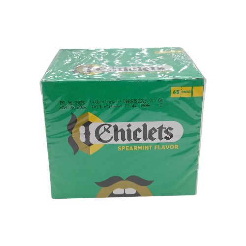 CHICLETS GUM SPEARMINT 65PC PAC