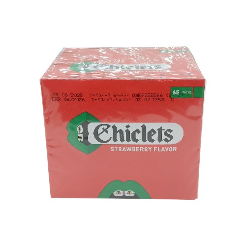 CHICLETS GUM STRAWBERRY 65PC PA