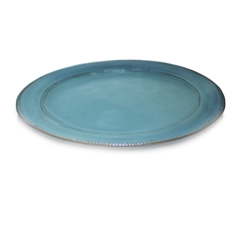 PLATE CERAMIC 28CM MS001-1 BLUE