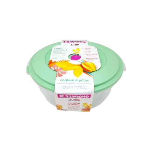 SANREMO PLASTIC CONTAINER SET 4