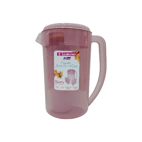 SANREMO PLASTIC JUG 2L W 4 CUPS
