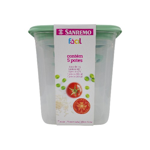 SANREMO PLASTIC CONTAINER SET 5