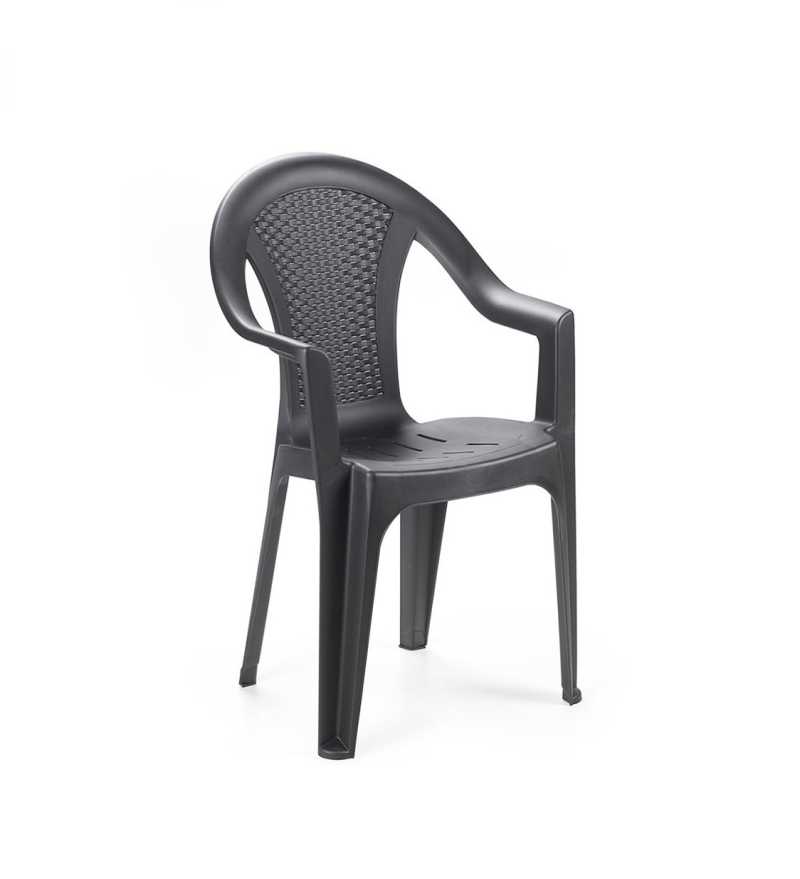 CHAIR ISCHIA PP BLACK MATT CLR.