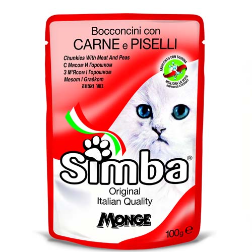 SIMBA CAT FOOD 100G BEEF  PEAS