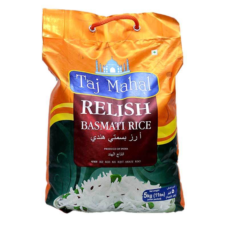 RELISH BASMATI RICE 5KG TAJ MAH
