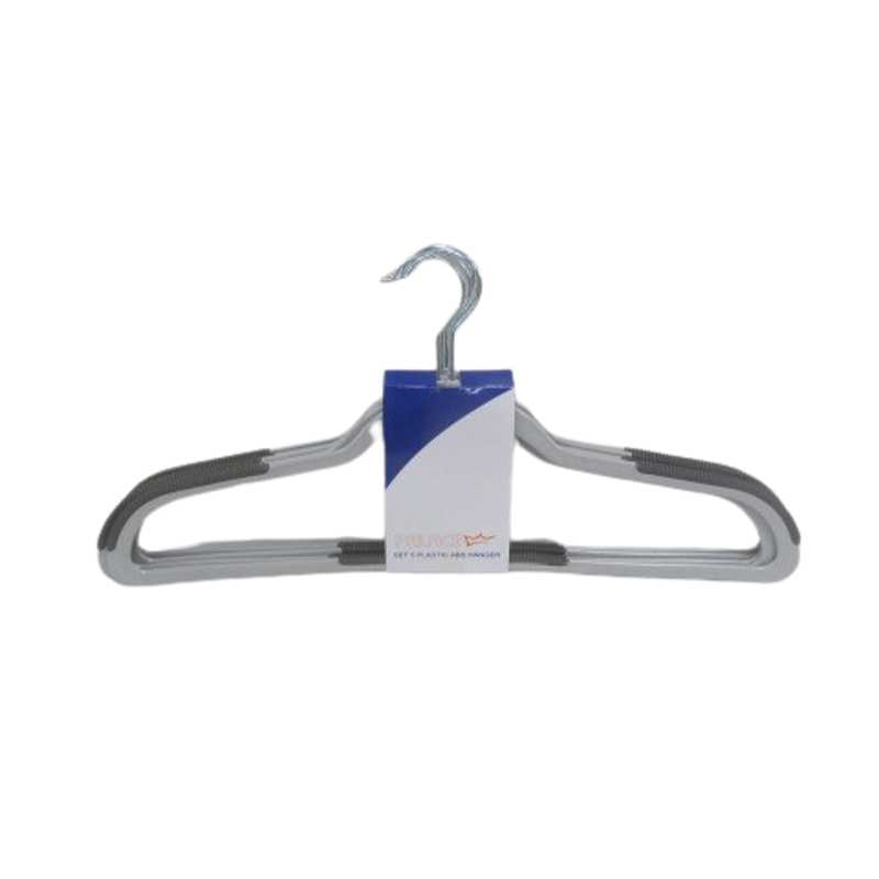 PLASTIC HANGER 5PCS GREY PALACE