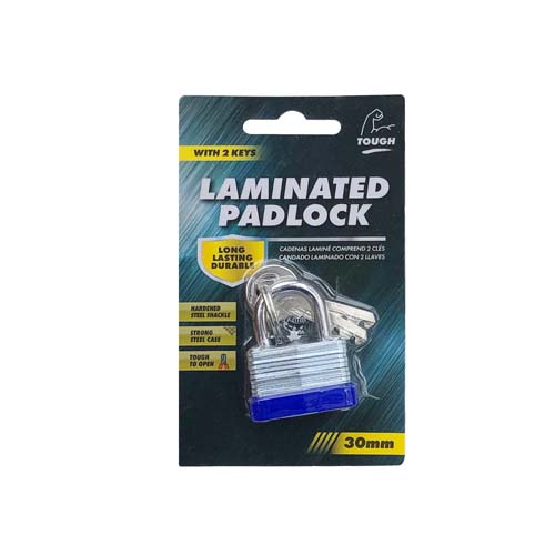 UBL PADLOCK LAM.STEEL WKEYS 30M