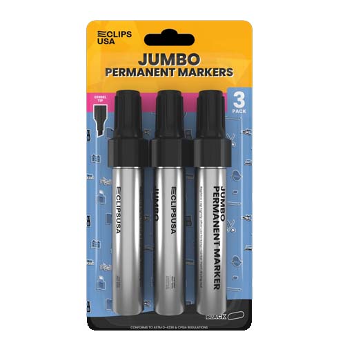 UBL PERMANENT MARKERS BLACK 3 P