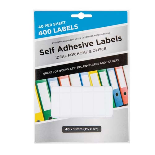 UBL ADHESIVE LABELS 40X18MM 400