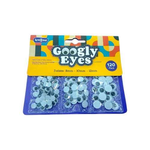 UBL GOOGLY EYES 3 SIZES 120 PAC