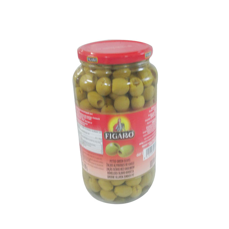 FIGARO PITTED GREEN OLIVES 920G