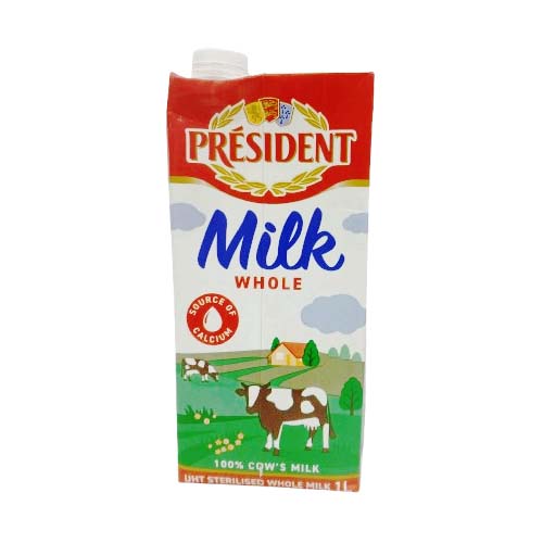 PRESIDENT FULL CREAM MILK 1L