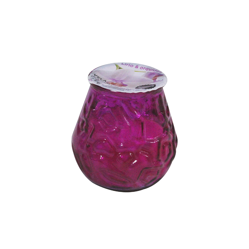 CANDLE GLASS LILLY 8X7.5CM