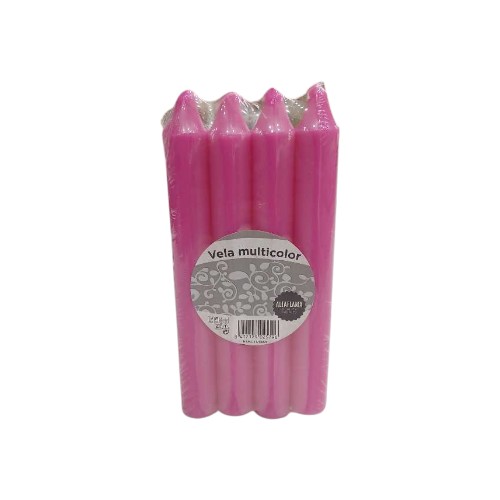 CANDLE 4PCS PINK 17X2CM