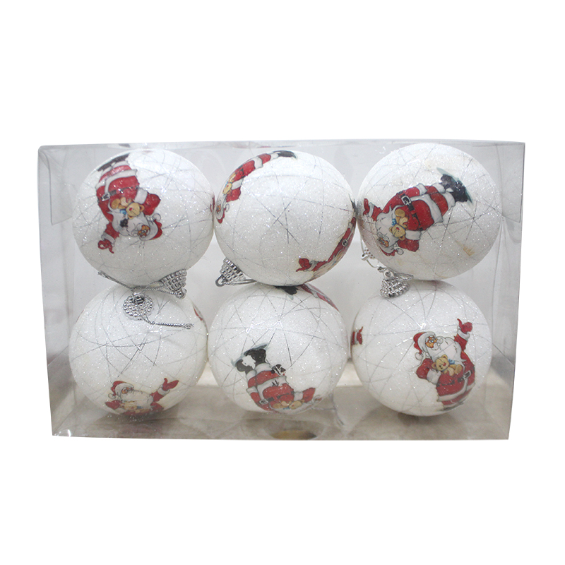 BALLS 6PCS 8CM DECO 7J0028