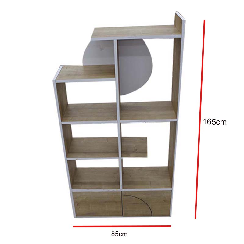 BOOK SHELF HALF OAK WHITE A+B