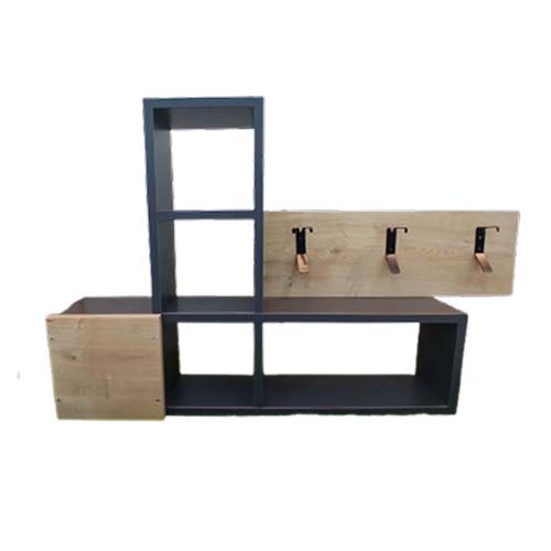 HOOK WALL MOUNTED OAK ANTHRACIT