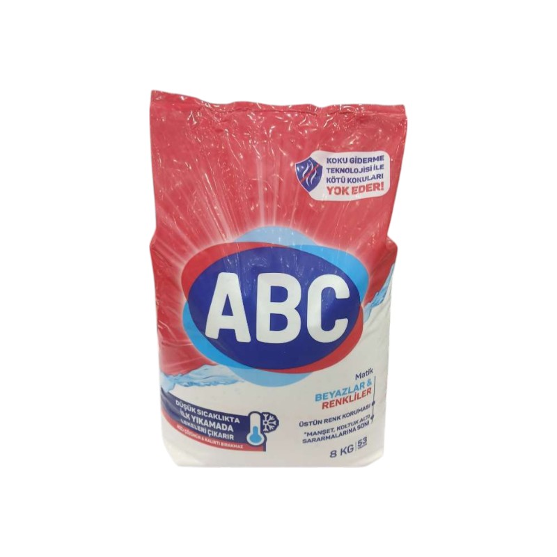 ABC MATIC POWDER 8KG WHITES-COL