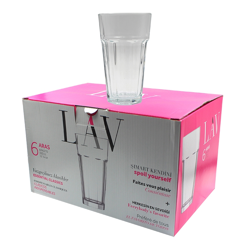 WATER GLASS LAV 6PCS 360CC ARAS