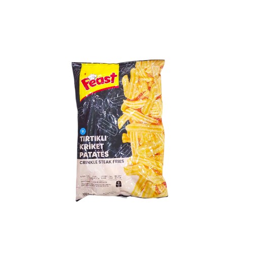 FEAST CRINKLE STEAK FRIES 1KG