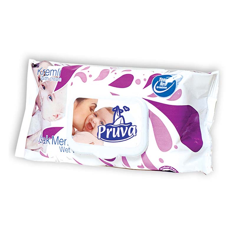 PRUVA WET WIPES WITH CREAM (WIT