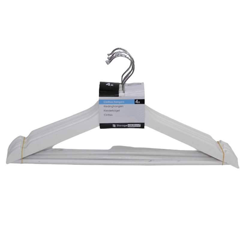 WOODEN HANGER 4PCS SET KH100004