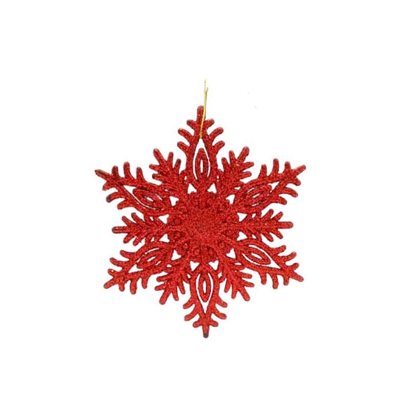 HANG DECO GLITTER RED 10CM