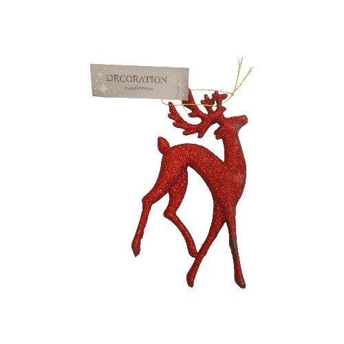 HANG DECO GLITTER RED 16CM