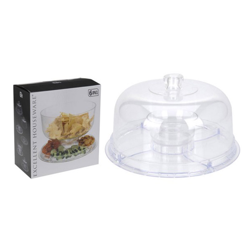 SERVING TRAY WITH DOME 6 FUNCT