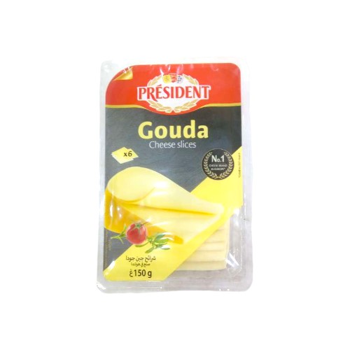 GOUDA CHEESE SLICES 150G PRESID