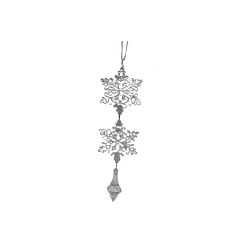XMAS HANG DECO 18CM SNOWFLAKE
