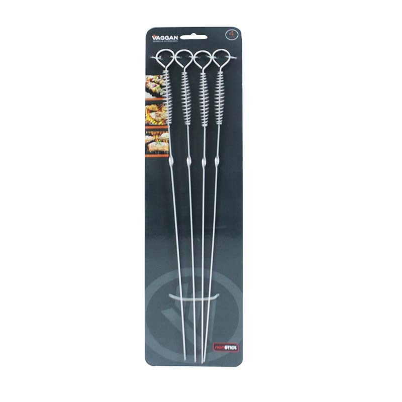 BBQ SKEWER 4PCS SET STEEL 26073
