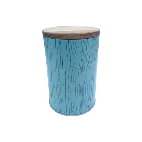 STORAGE TIN METAL ROUND 16X11CM