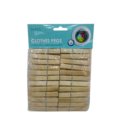 CLOTHES PEGS BAMBOO 24PCS WK150
